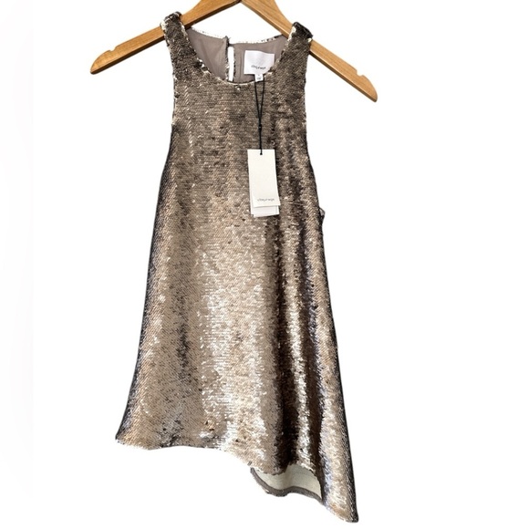 Cinq a sept Dylan Sleeveless Asymmetrical Sequins Top - Picture 5 of 13